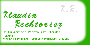 klaudia rechtorisz business card